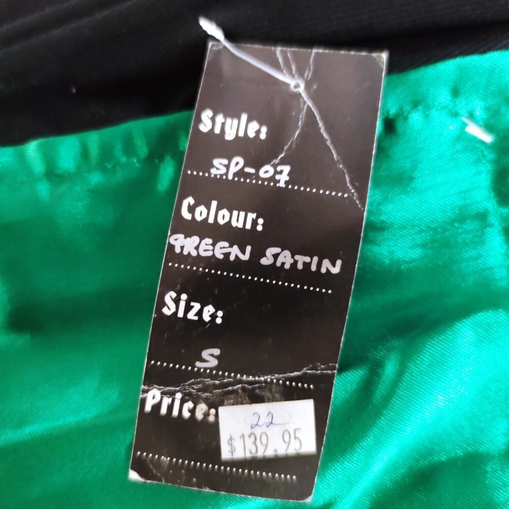 Burleska Green Satin and Lace Corset - Picture 10 of 11